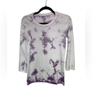 Lululemon Swiftly Tech Tie Dye Long Sleeve Top Purple